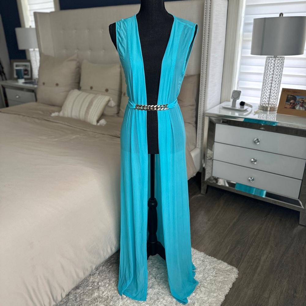 Turquoise Maxi Cover-Up